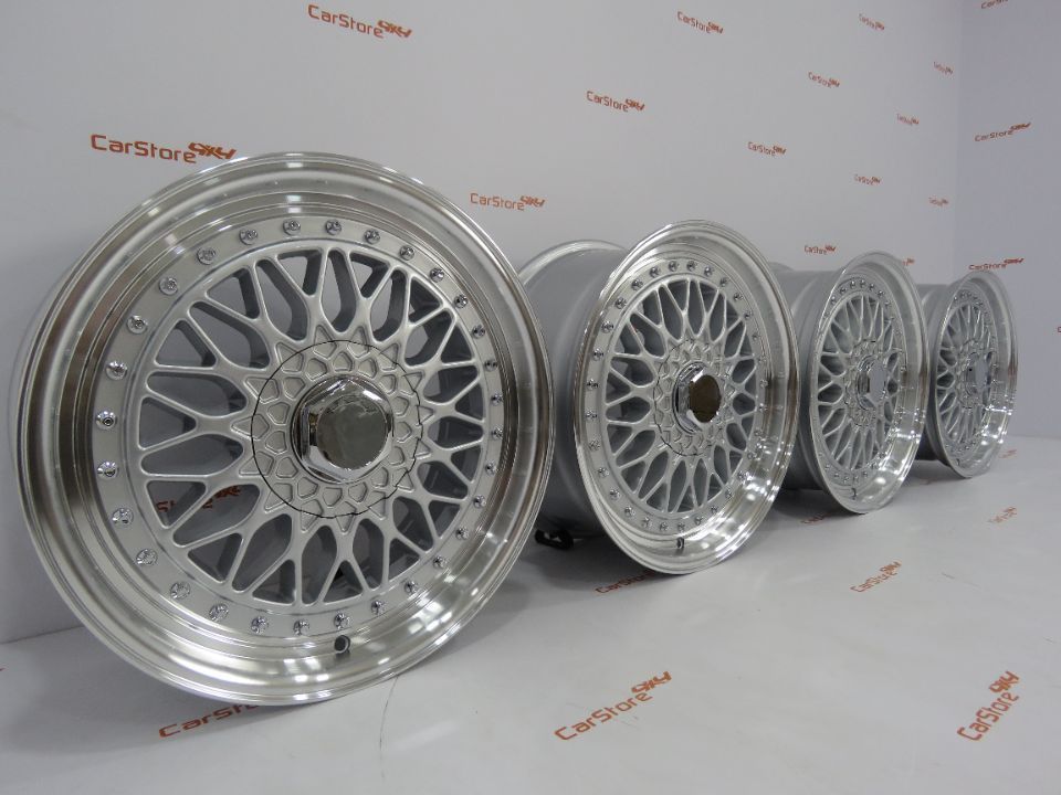 Jante Look BBS RS 17 x 7.5 et20 4x100 + 4x114.3 Silver