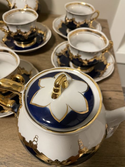 Чайний сервіз барановка синій бутон