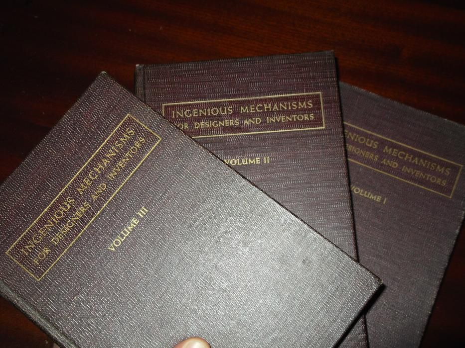 3 volumes do livro" Ingenious Mechanisms for designers and inventors"