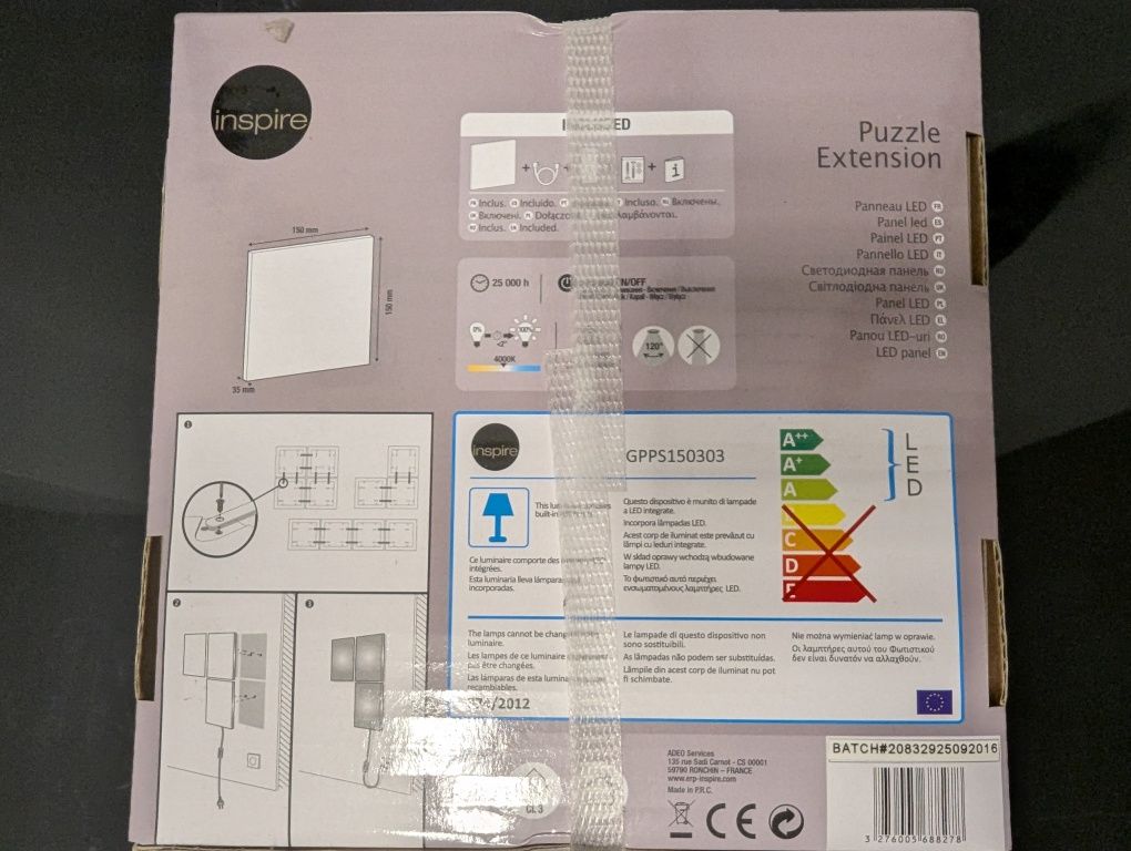Panele LED - Inspire puzzle 3szt. - 15x15cm
