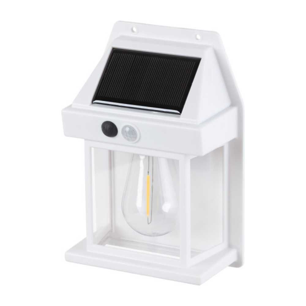Aplique Solar IP44 3W 3000K 100Lm com Sensor PIR - Branco
