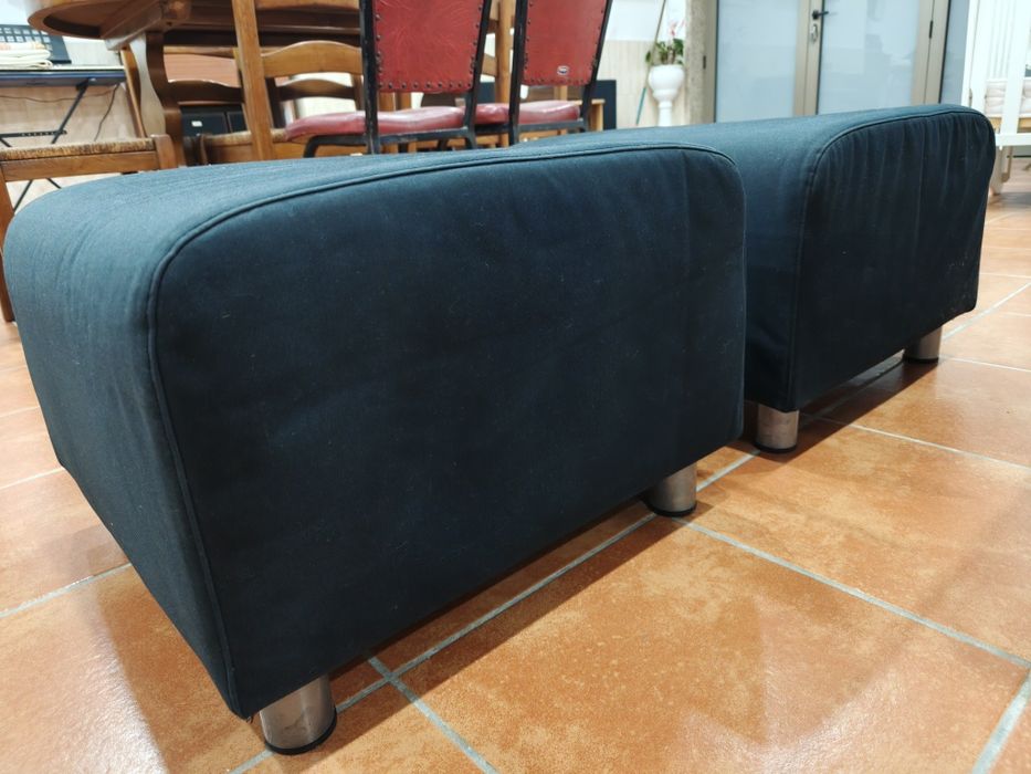 2 Puffs IKEA – Preto – Muito Bons – 45€ o Par