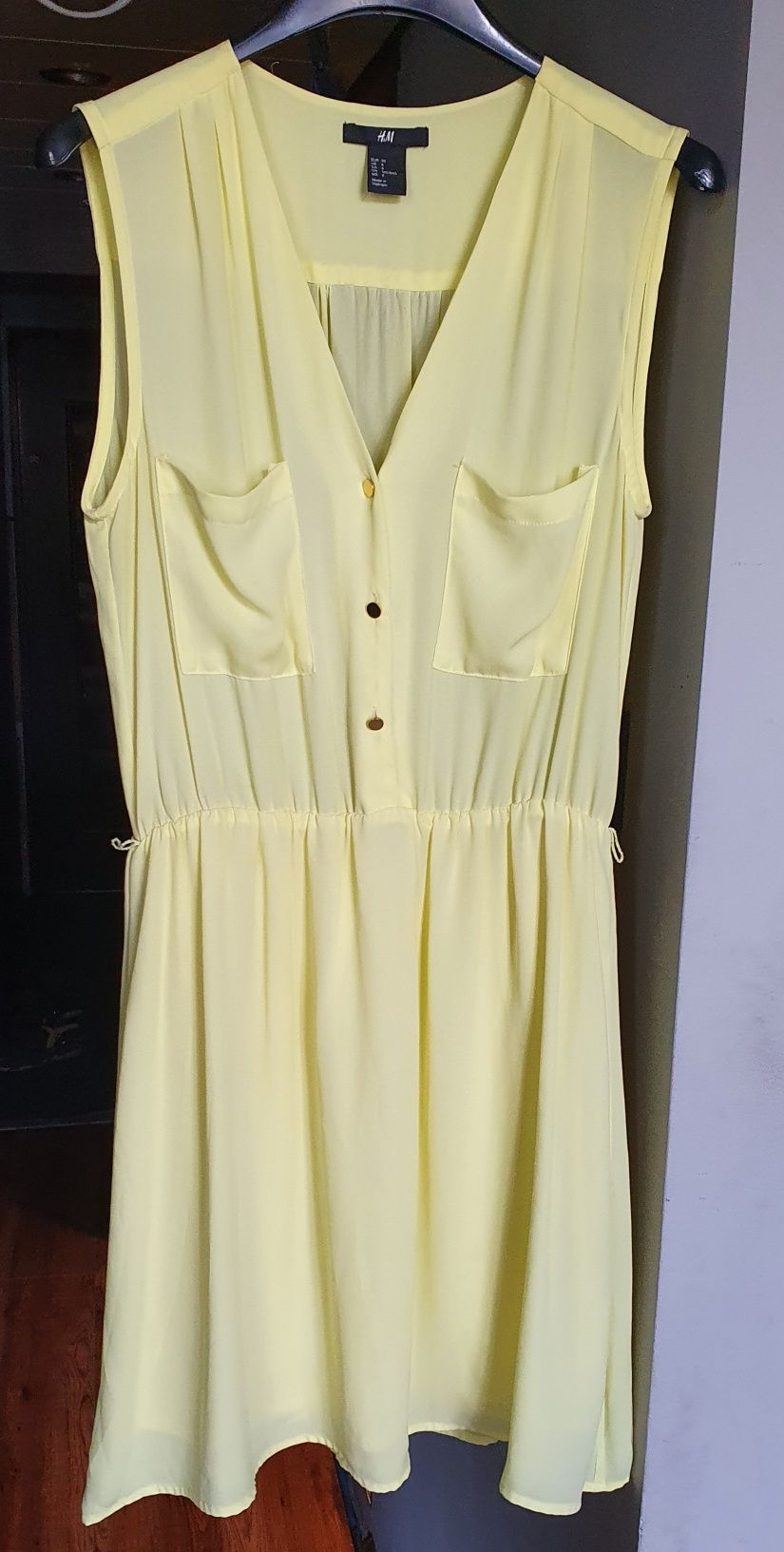 Cytrynowa sukienka H&M 36