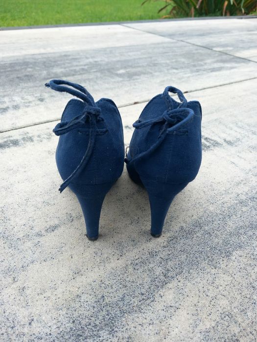 Granatowe buty na obcasie 36, Jennifer, obcas 9 cm