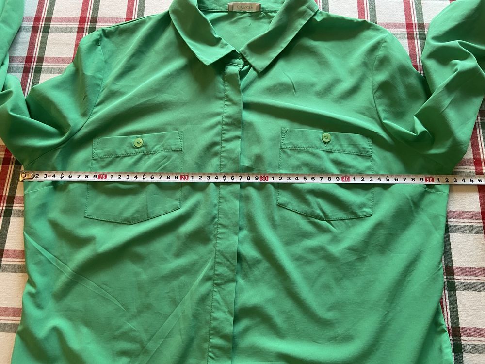 Orsay zielona luźna bluzka koszulowa 40 42 L XL