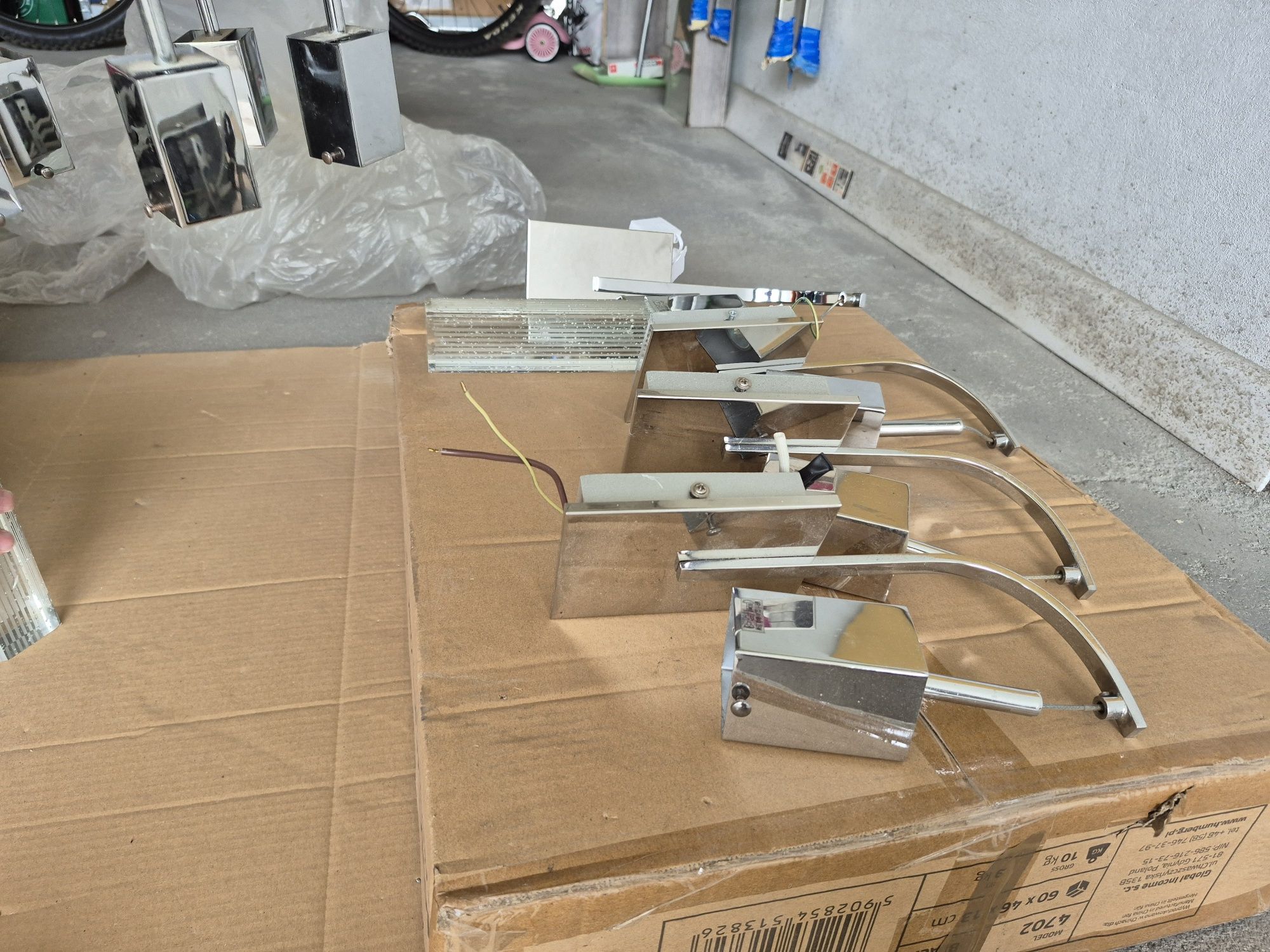 Lampa wisząca i 5 kinkietów - zestaw