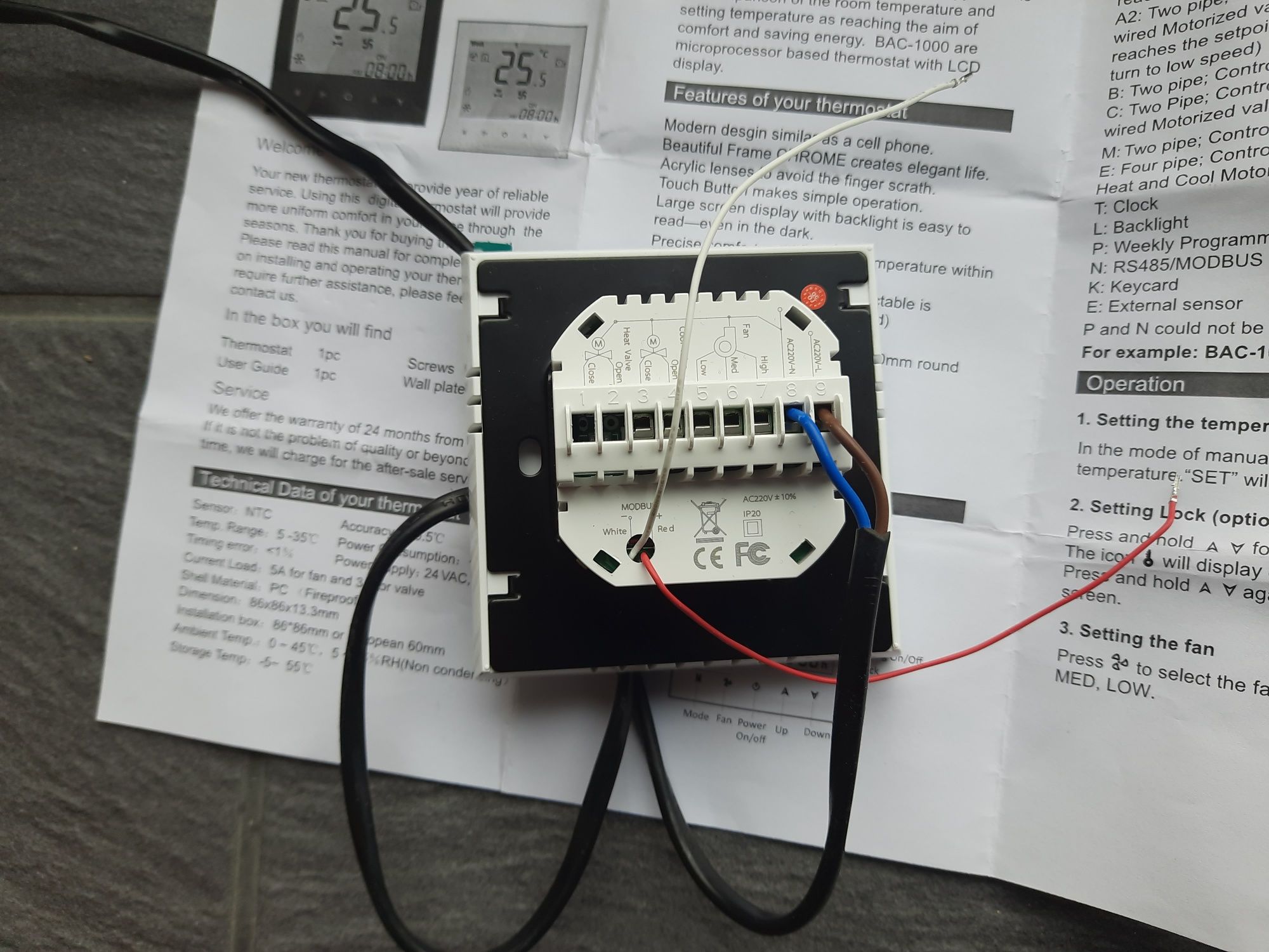 Zaawansowany sterownik ogrzewania wentylacji BAC-1000 Modbus