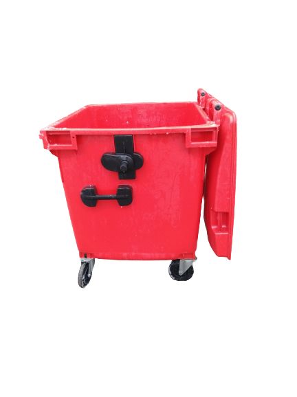 Używane pojemniki na odpady 1100l czerwony kubeł kosz śmieci