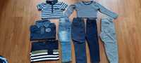 Zestaw ubranek 92 jeansy spodnie sweter body body