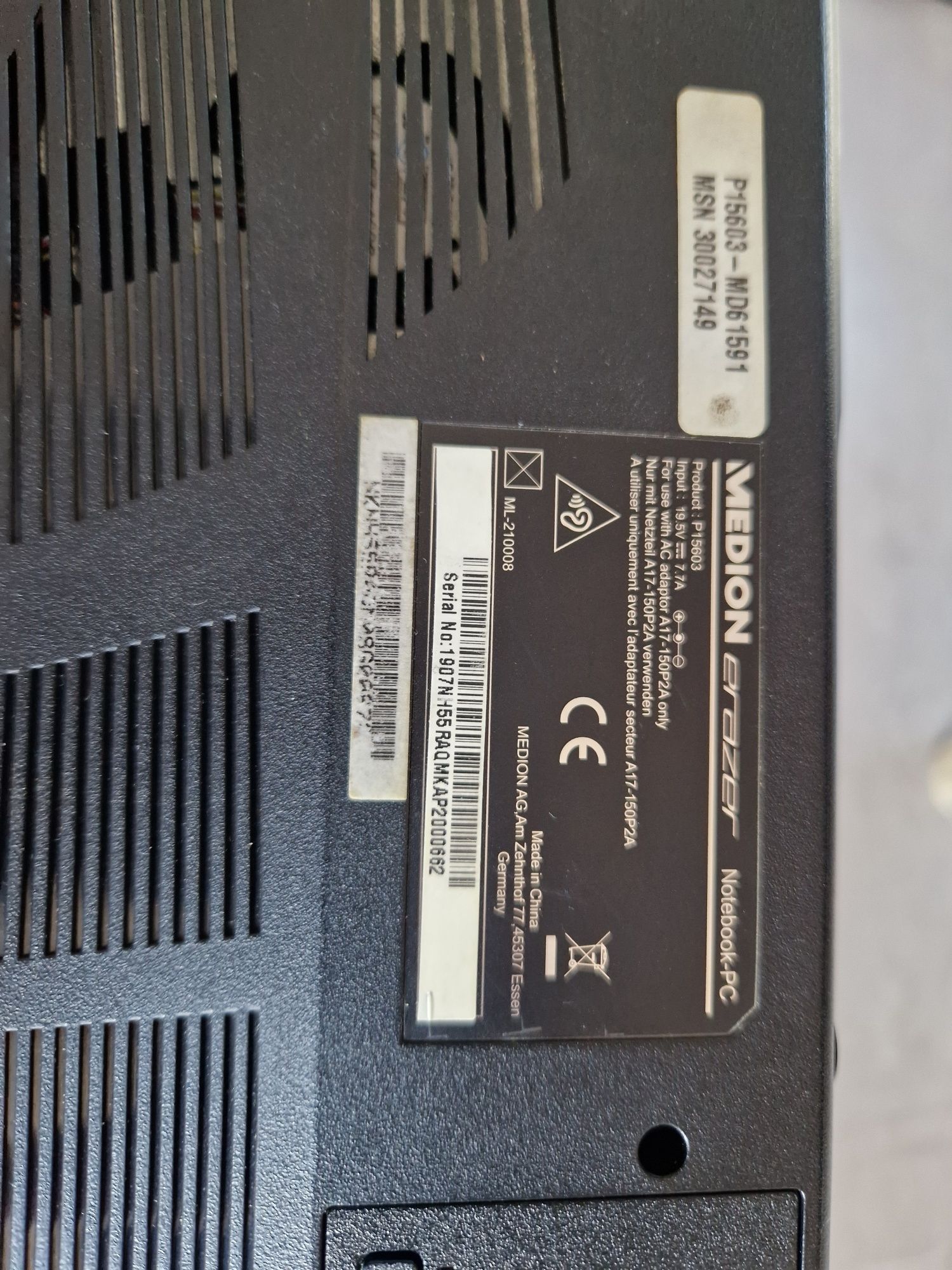 Medion erazer p15603 uszkodzony