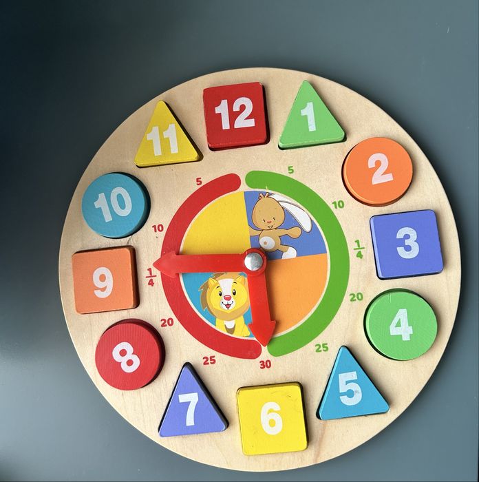 Zegar drewniany - układanka