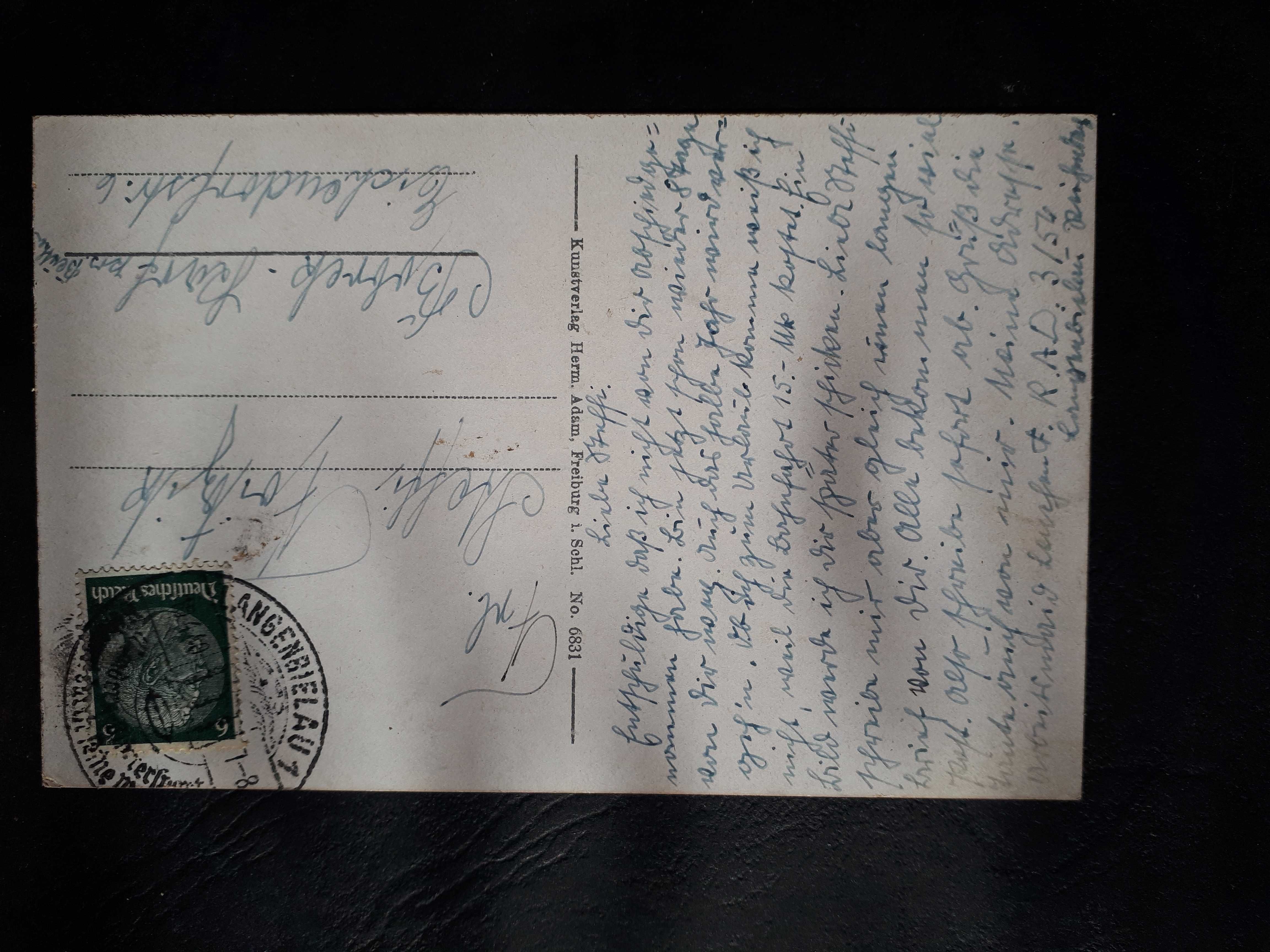 Pocztówka BIELAWY z Górą Parkową  1940 r.