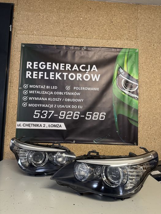 LAMPY PRZEDNIE LEWA PRAWA PRZÓD bmw e60 lift lci bi xenon skrętny