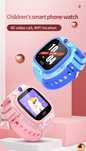 Smartwatch dla dziecka 4G, różowy, na kartę Sim, GPS, NOWY,
