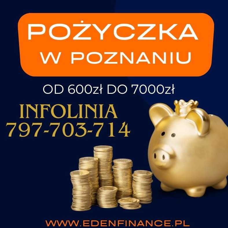 Pożyczka od Eden Finance do 2000zł. Poznań i okolice