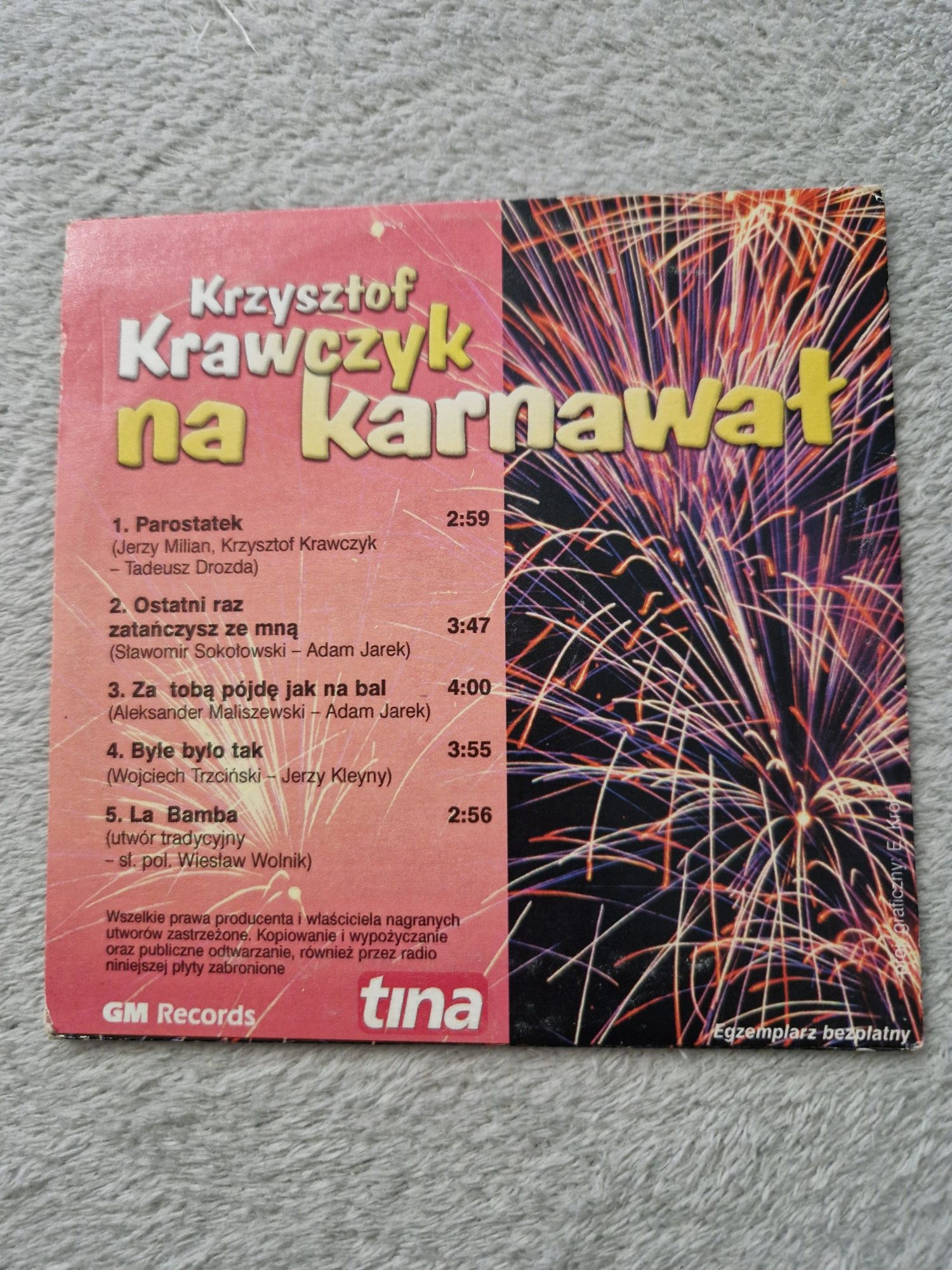 Krzysztof Krawczyk na karnawał