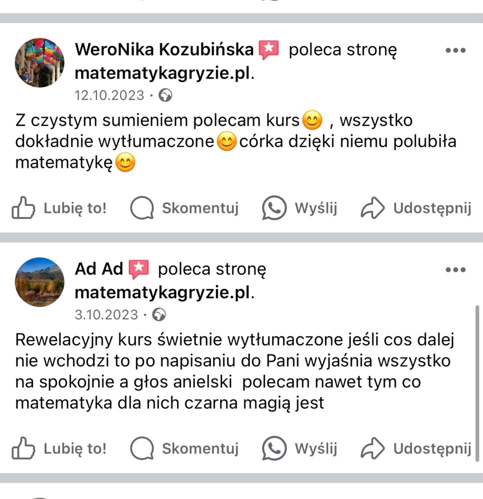 Korepetycje z matematyki z autorką aplikacji Matematyka Gryzie