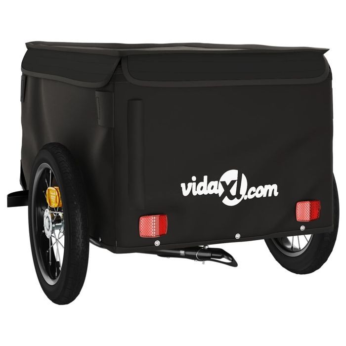 vidaXL Przyczepka rowerowa dla zwierząt, czarna, 30 kg, żelazo