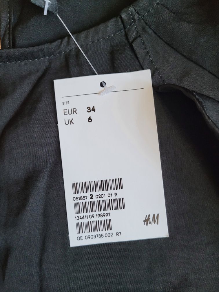 Nowa sukienka czarna długi rękaw roz. 34 H&M