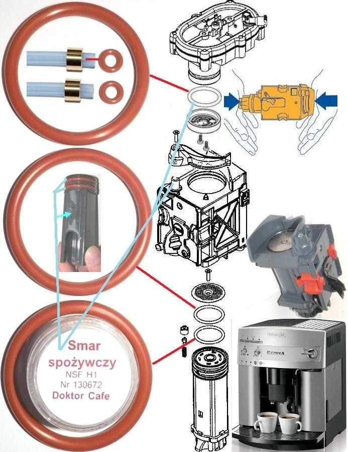 Zestaw naprawczy uszczelki smar ekspres Delonghi EAM ESAM Magnifica it