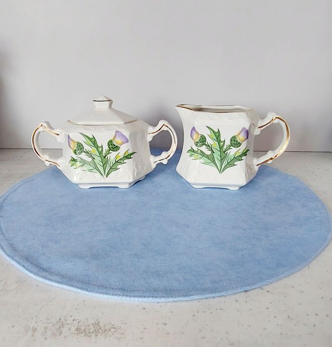 Komplet mlecznik cukierniczka ELLGREAVE angielski wzór oset