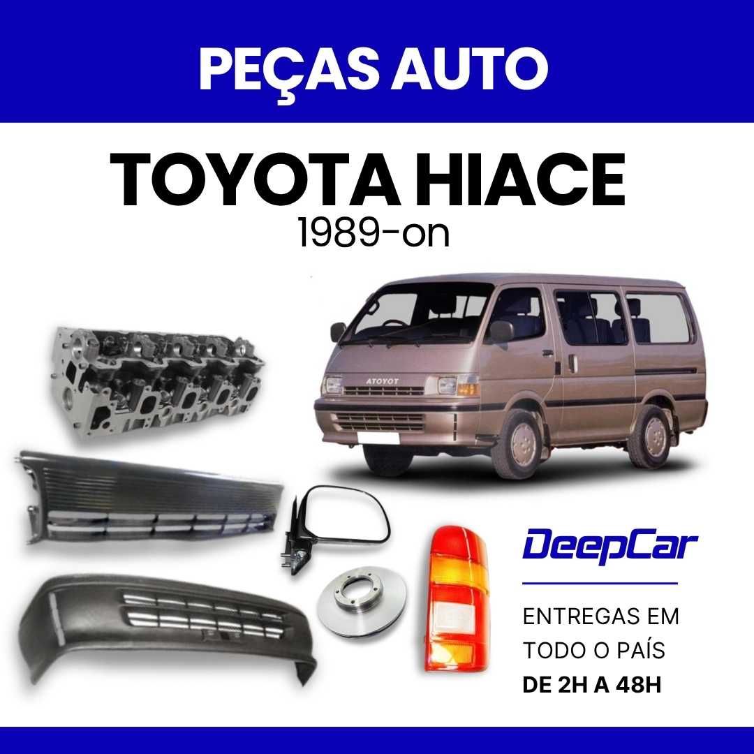 Para-choques Toyota Hiace, faróis, espelhos, amortecedores, escapes