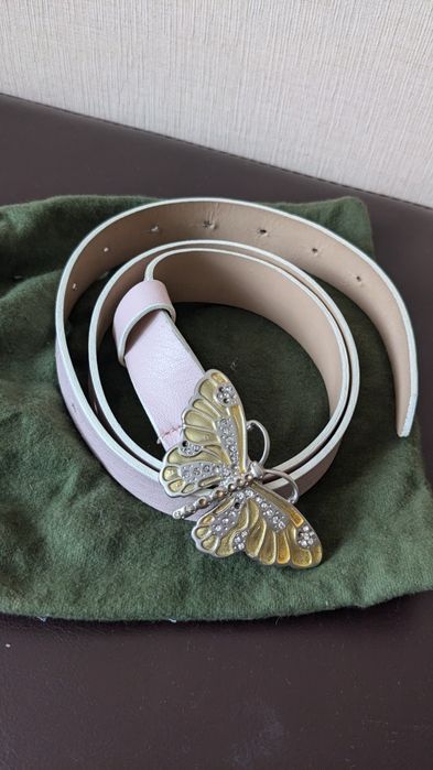 Пояс шкіряний blumarine blugirl 42 розмір. Колір ніжно рожевий.