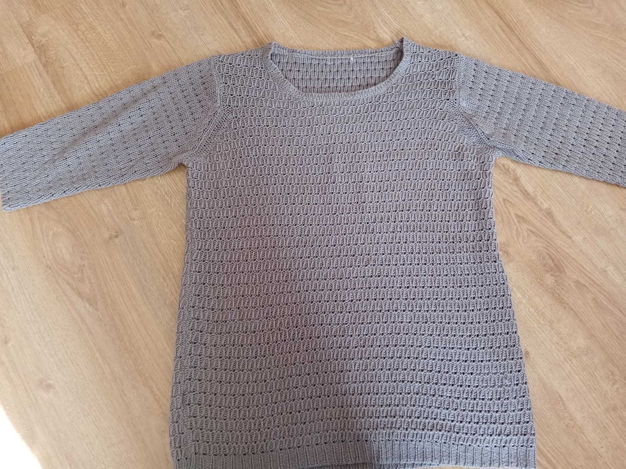 Sweter ażurowy z rękawem 3/4 rozmiar M