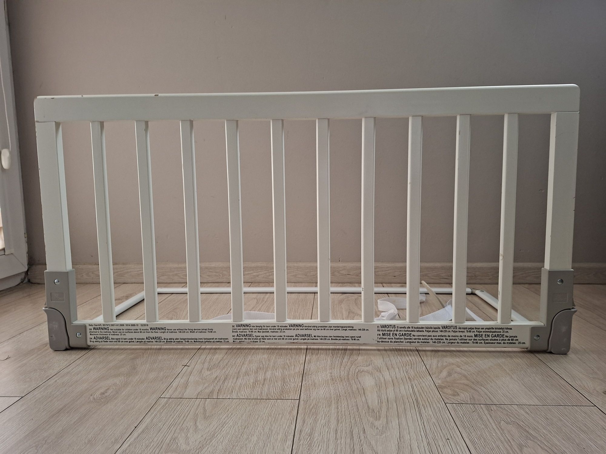 Barierka do łóżka Baby Dan biala zdejmowana