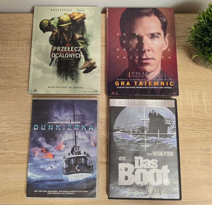 Filmy na DVD (PL): Przełęcz Ocalonych, Dunkierka, Gra tajemnic, Okręt