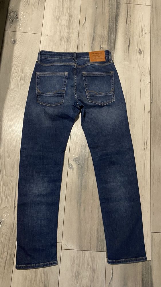 Spodnie Jack&Jones 28/30 Tapered-Mike męskie jeansy granatowe