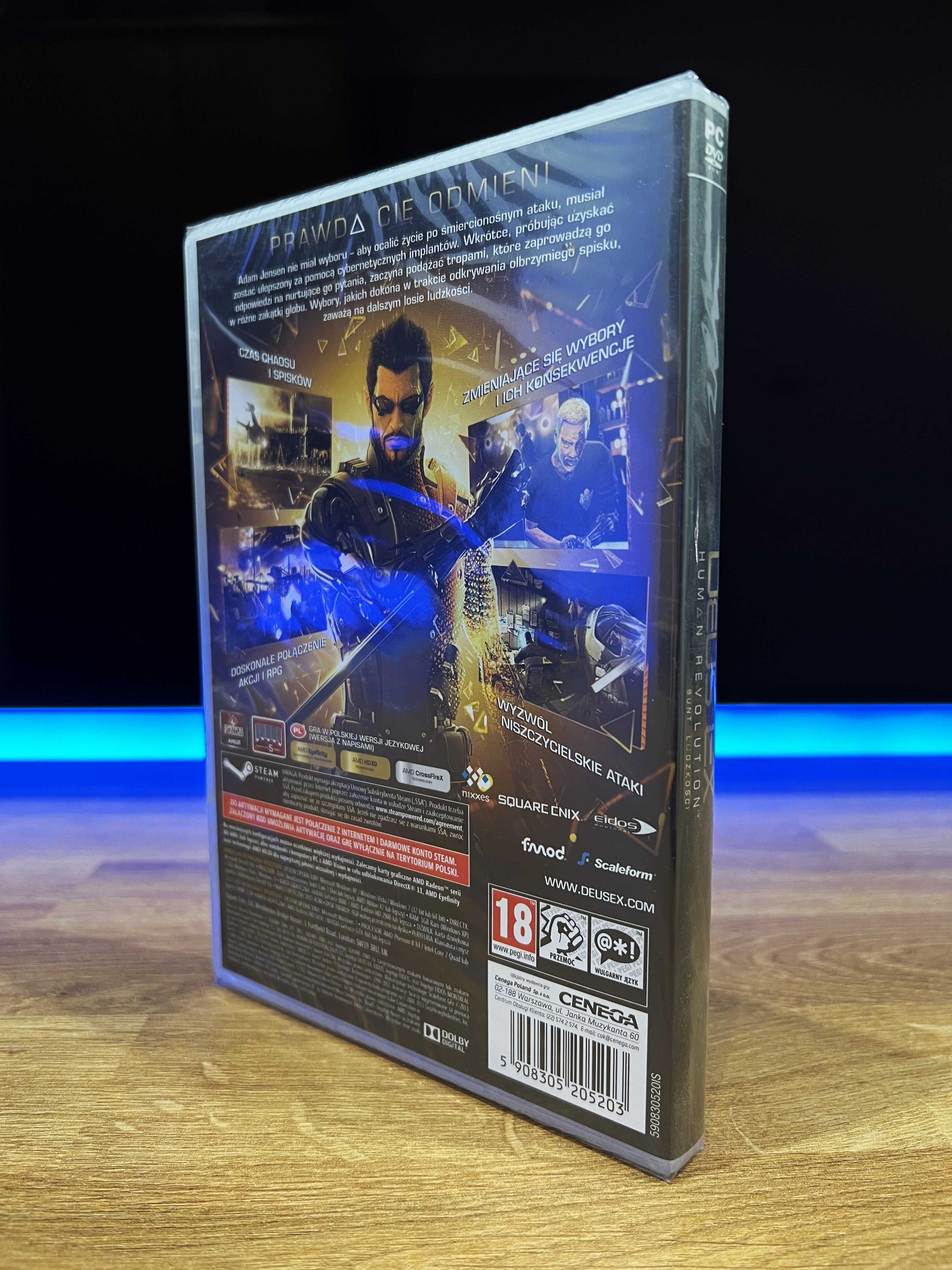 Deus Ex Human Revolution Nowa Folia (PC PL 2011) premierowe wydanie