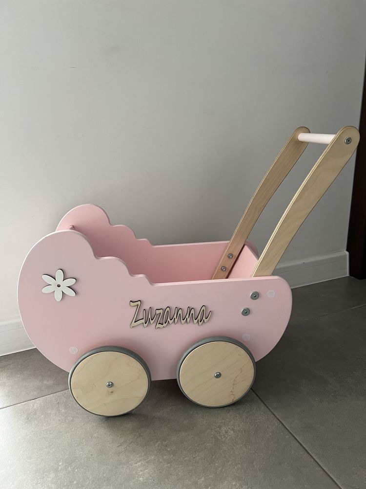 Wózek drewniany dla lalek