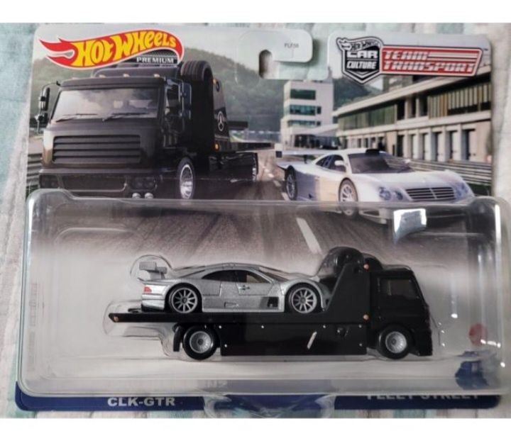 Hot wheels team transport/ mercedes-benz clk -Gtr rodas de borracha