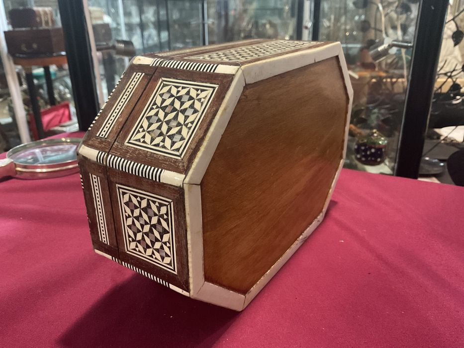 Caixa Sirian moorish inlaid de madre pérola 21x15x08 cm mosaic estilo