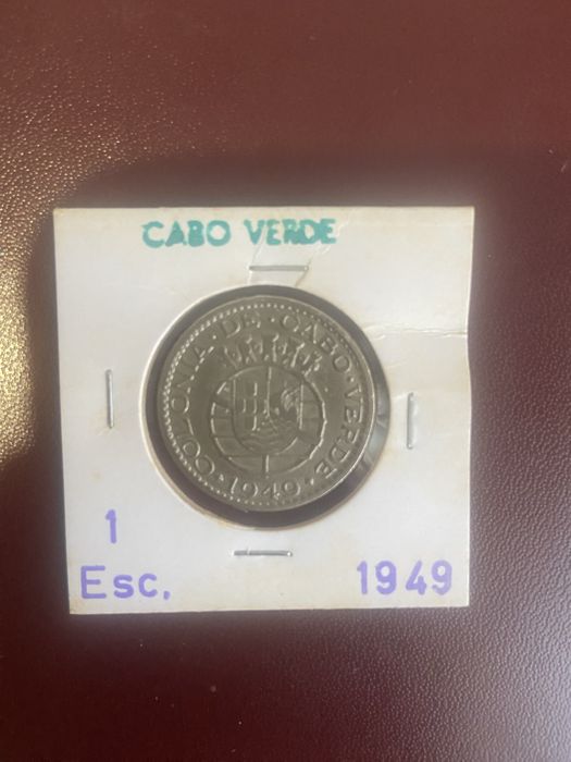 1 escudo 1949 cabo verde alpaca