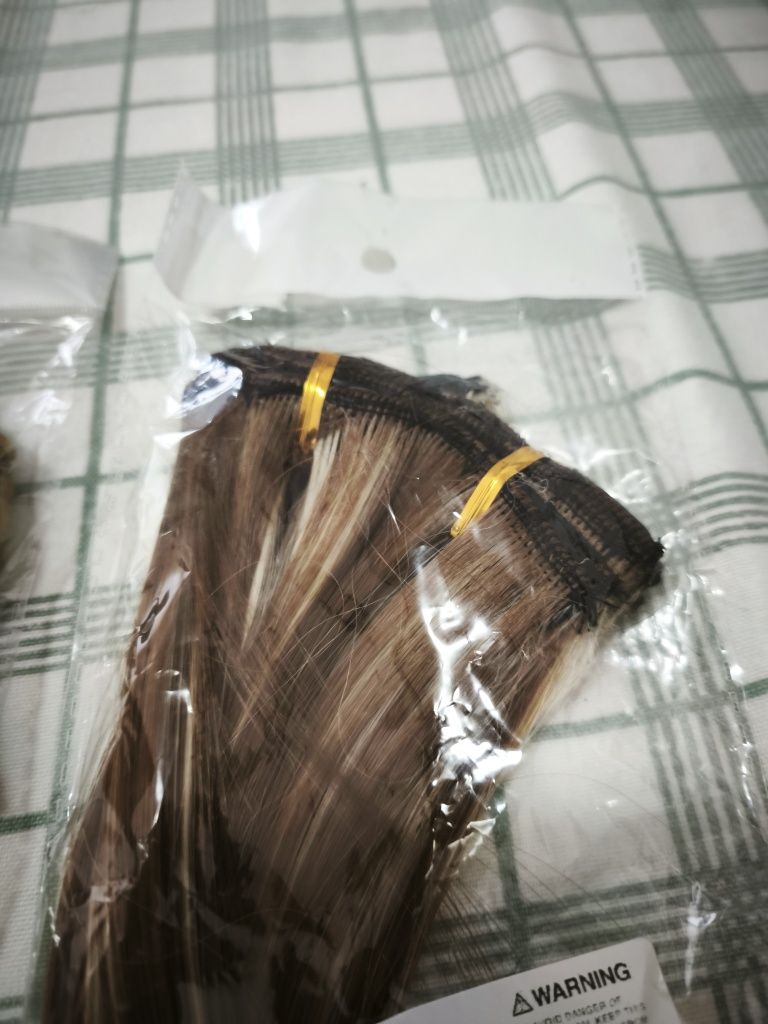 Extensão de cabelo tic tac cabelo sintético