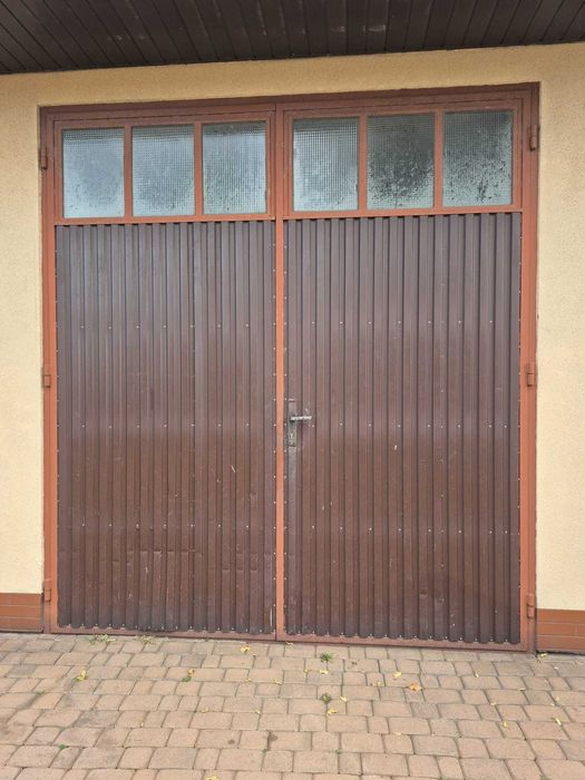 Brama Garażowa STALOWA z futryną  Ocieplana Drzwi Garażowe