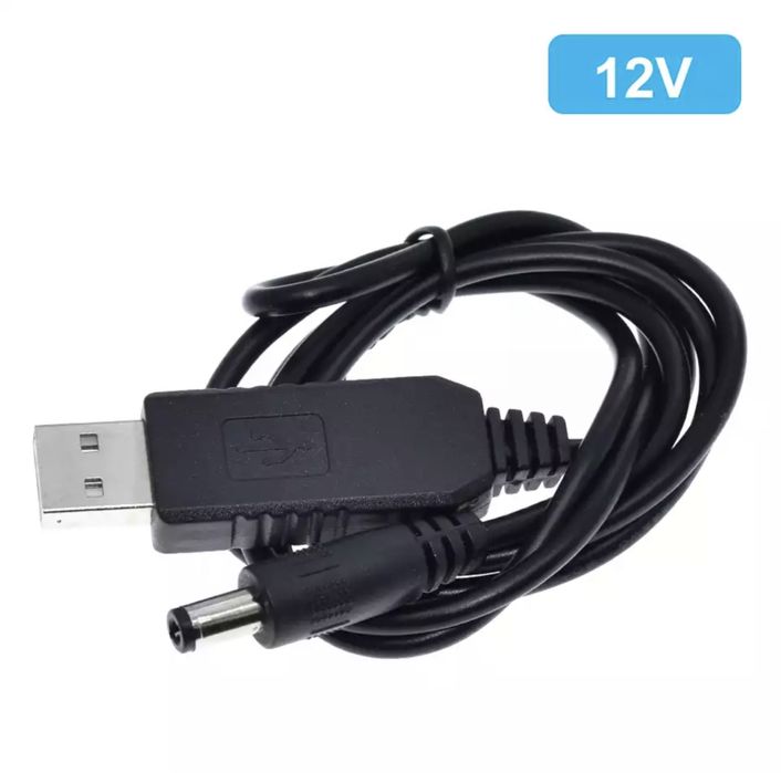 USB-DC 12V 9 V кабель для роутера, wifi, камер від повербанка.