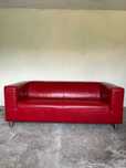 Sofa kanapa Ikea Klippan czerwona skórzana 2 szt