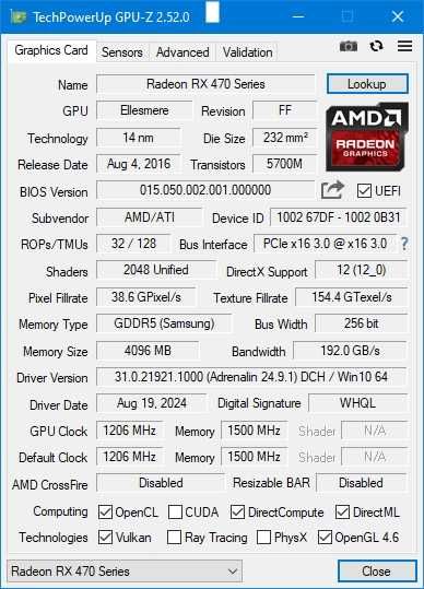 Видеокарта SOYO AMD Radeon RX 470/4GB DDR5/256-bit (новая)