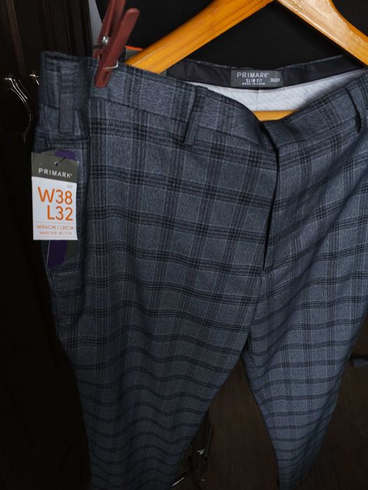 Джинсы брюки Primark trousers United Kingdom w38 stretch grey.