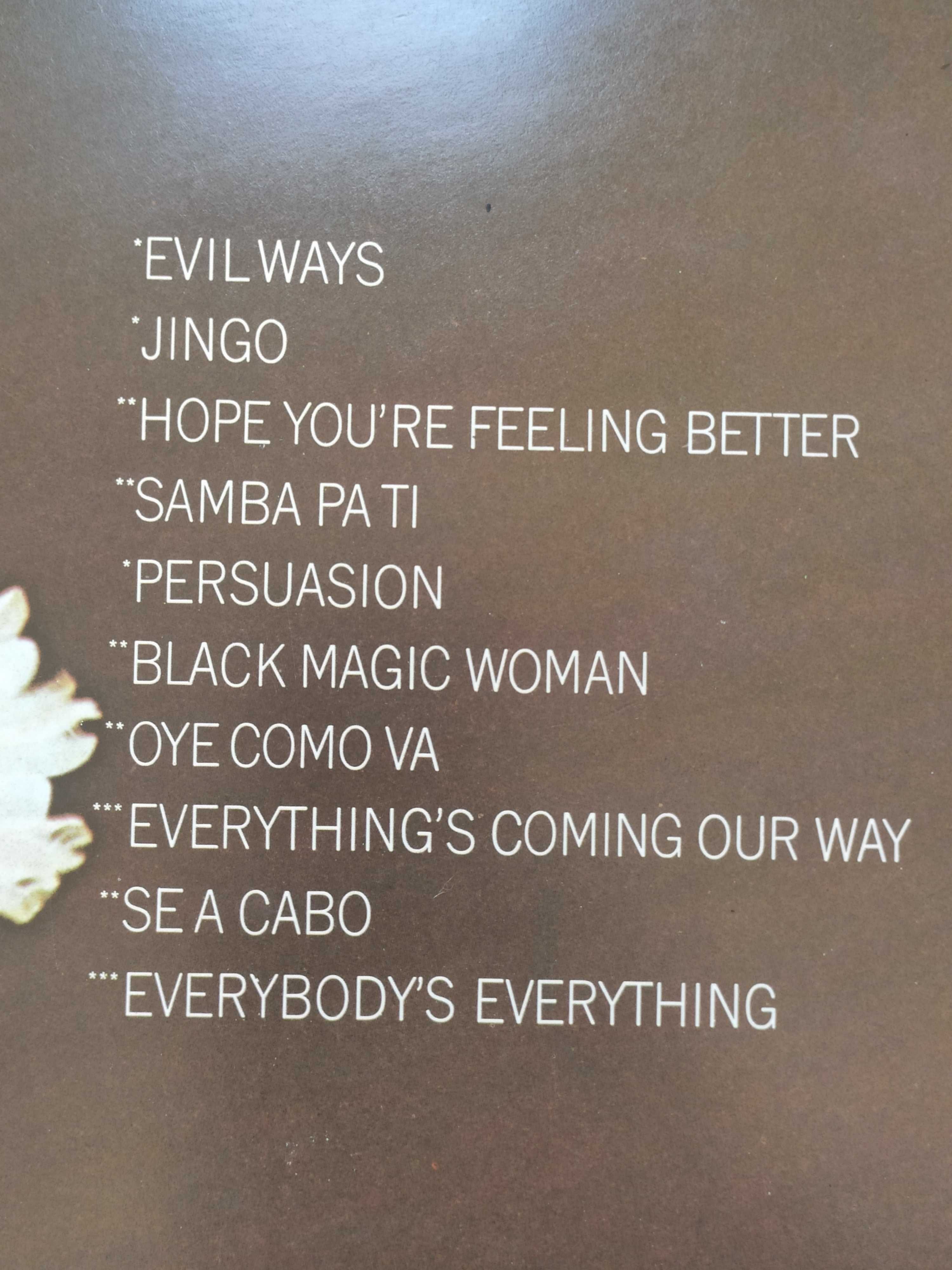 Santana LP Greatest Hits, 1 wyd ang 1974 SAMBA PA TI Black Magic Woman