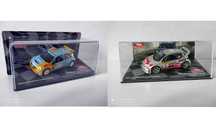 2 Szt. Modeli Rajdowych Renault Clio S Peugeot 206 WRC Burns 1:43