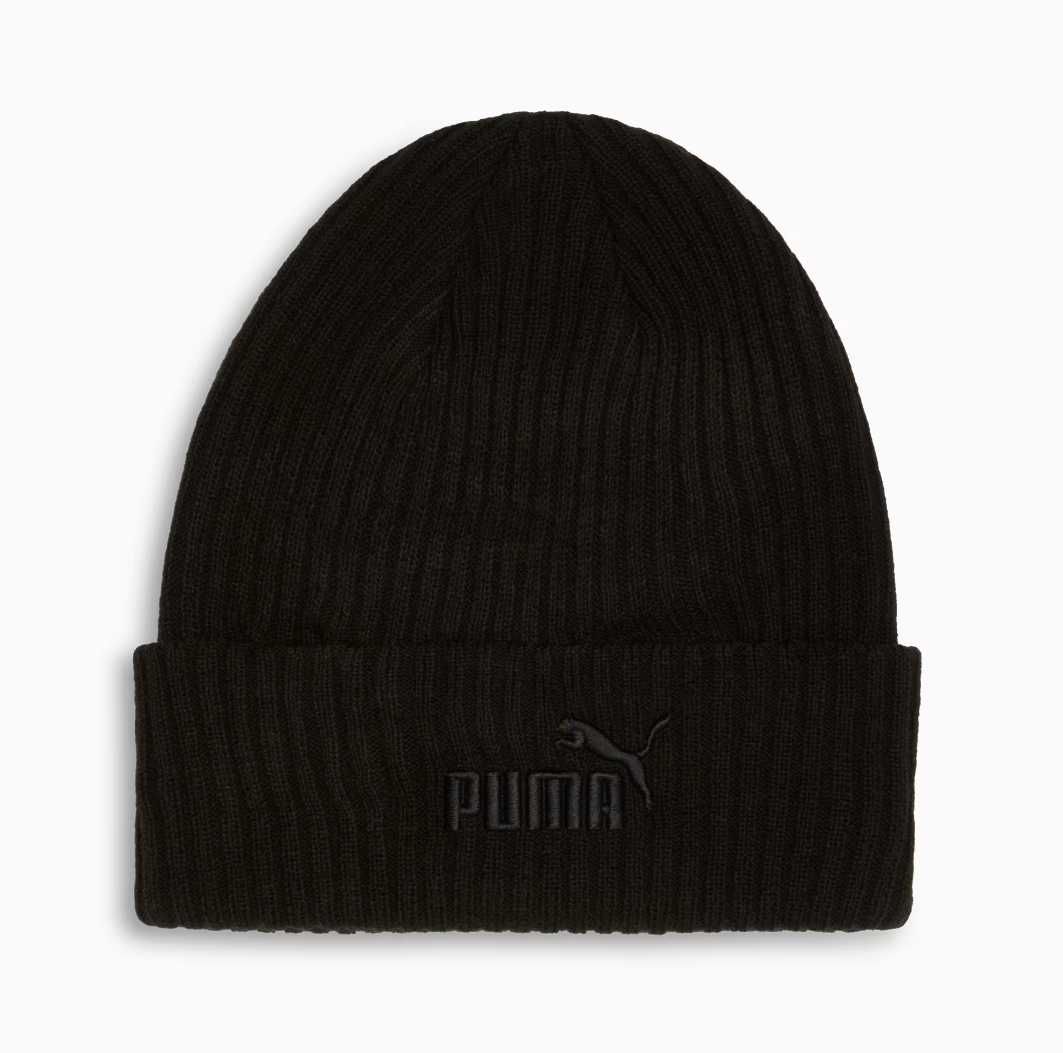Чорна \ сіра зимова шапка puma ribbed cuff beanie нова оригінал з сша