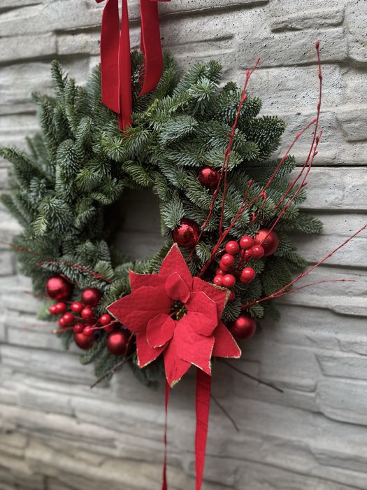 Wianet adwentowy na drzwi 43 cm