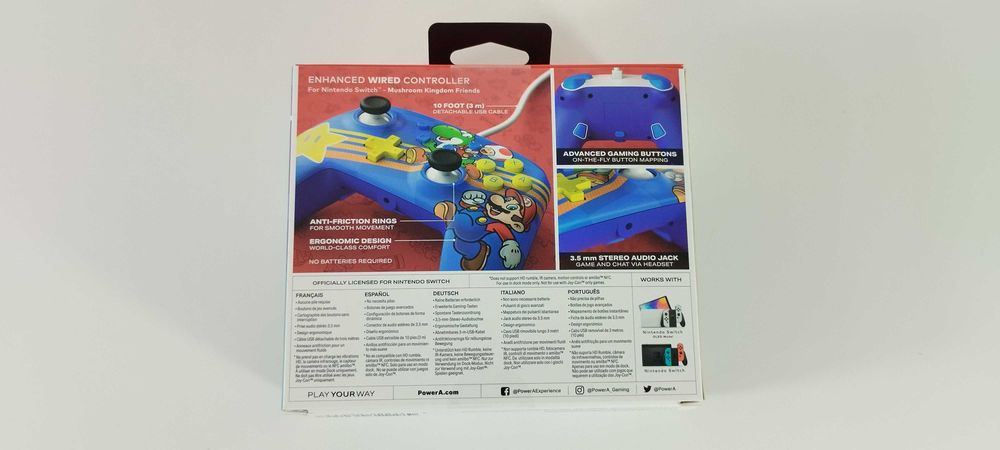 Comando com fios PowerA - Nintendo Switch - Mario