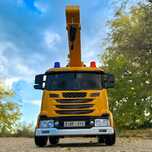 TIR SCANIA R500 DŹWIG ŻURAW Ciągnik Elektryczny Auto Akumulator DZIECI