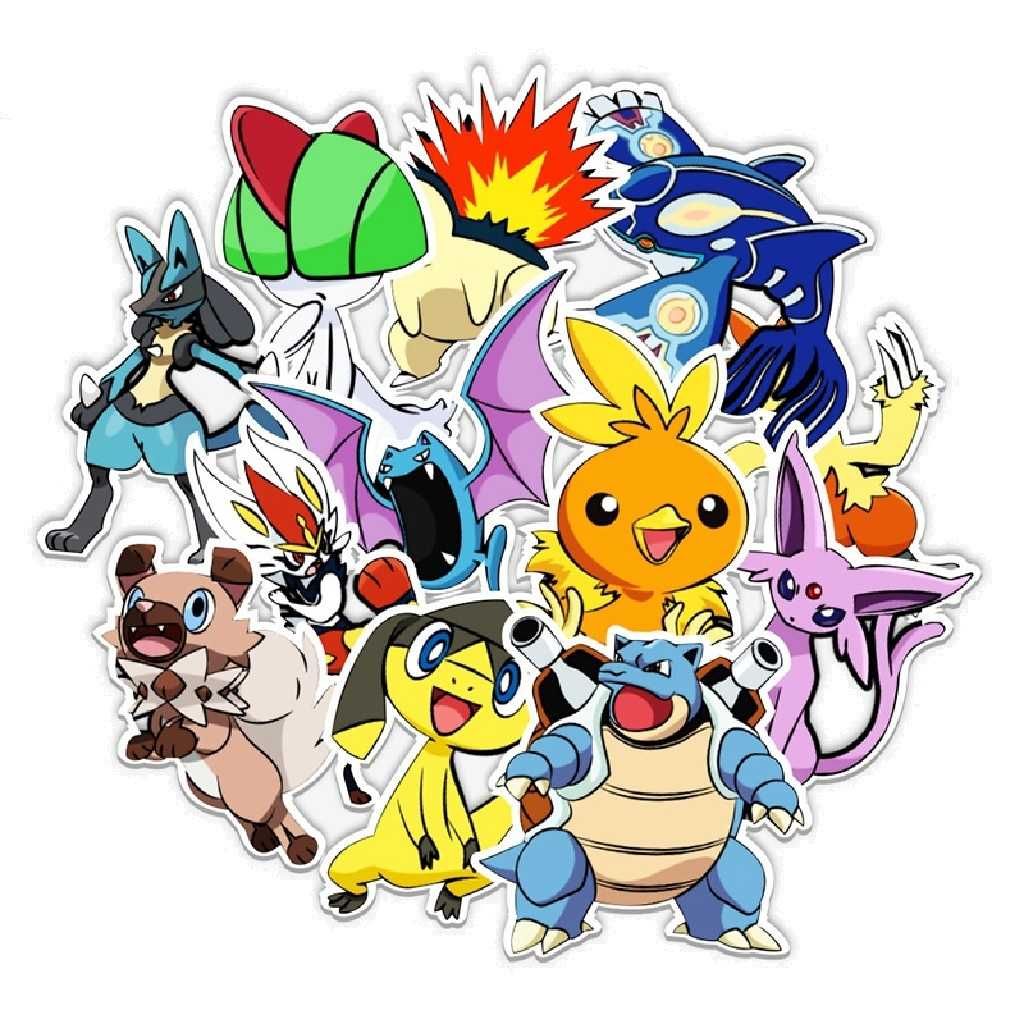 STICKER BOMB x50 mix Pokemon StickerBomb Pokemony Wlepy NAKLEJKI