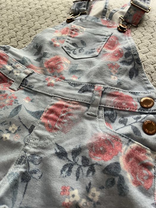 Ogrodniczki dziewczęce kwiaty Denim Co r. 98